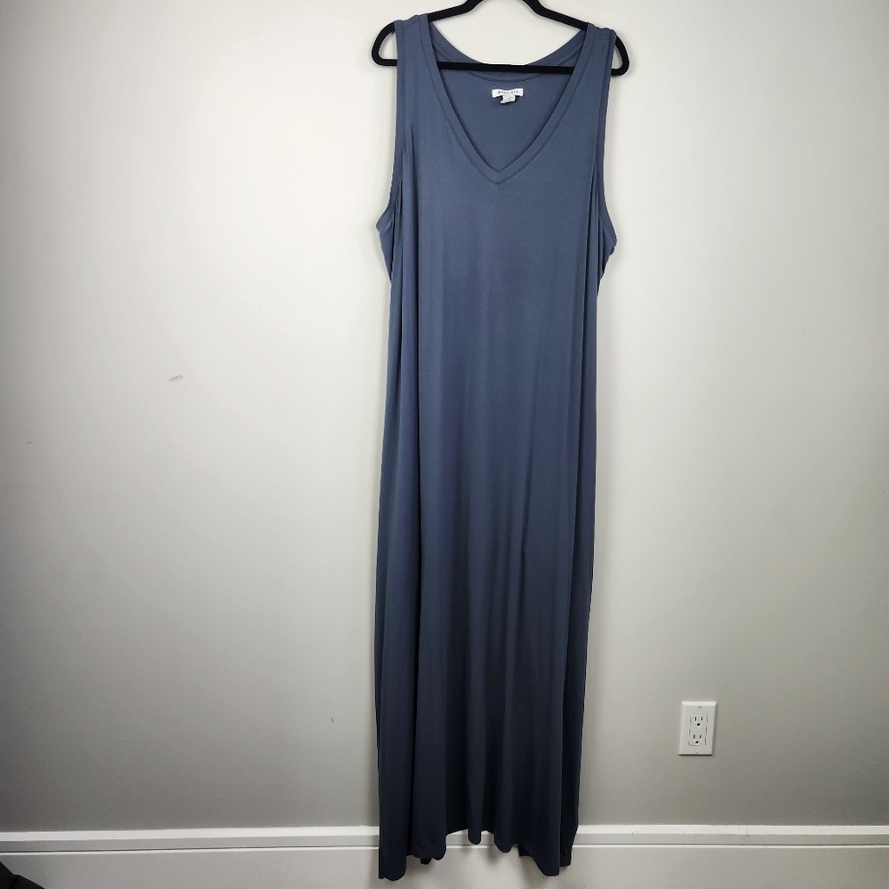 Athleta Santorini Maxi Dress Size 2XL Granite Blue - Picture 2 of 13